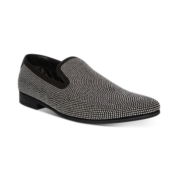 Steve Madden Men's Mezmoryz Stud Smoking Slipper - Black/silver - Size 8 NIB